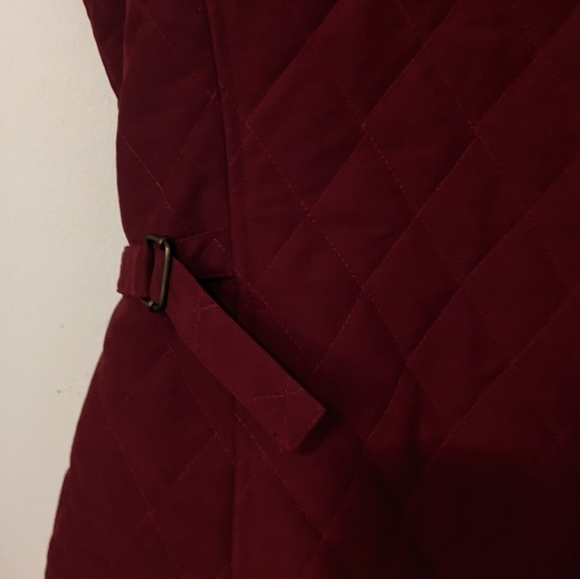 Henry White Quilted Vest Red Medium Wool Blend, vintage - Picture 5 of 9